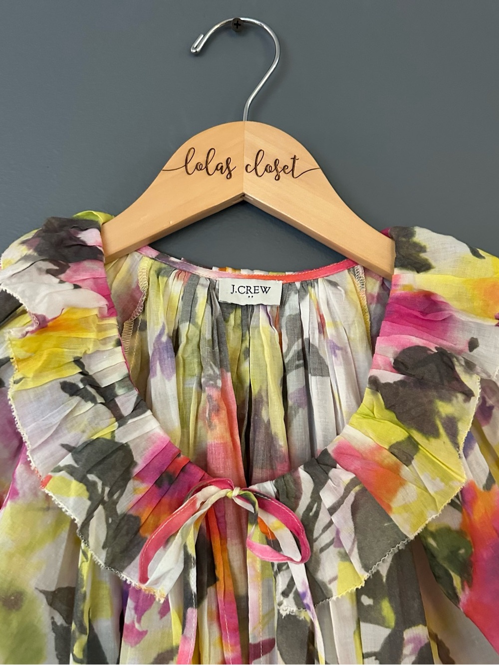 Jcrew Floral Puff-Sleeve Midi Cover Up Dress. Perfect Condition Small - Picture 2 of 13